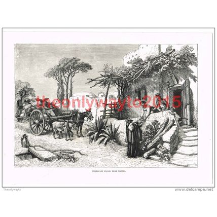 Medicant Friars near Naples, Italy, Book Illustration (Print), c1891