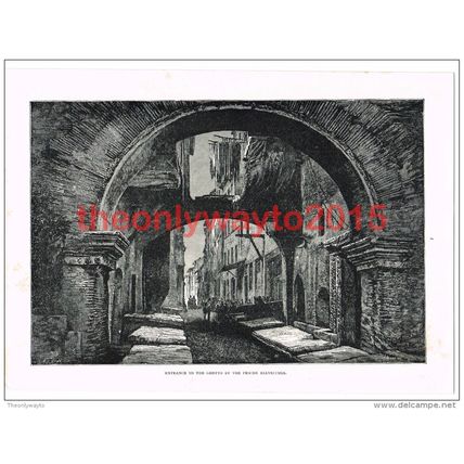 Entrance to Ghetto , Pesche Riavecchia, Rome, Italy, Book Illustration, c1891