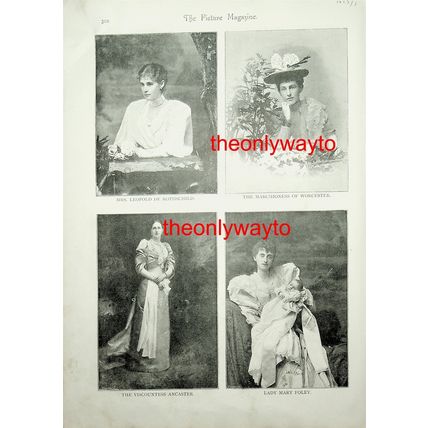 Lady Newport, Georgina Dudley, Eden, (More On Reverse), Book Illustration, 1895