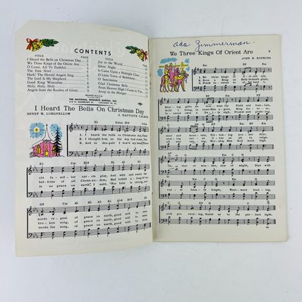 Christmas Carols Pamphlet 1953 John Bach