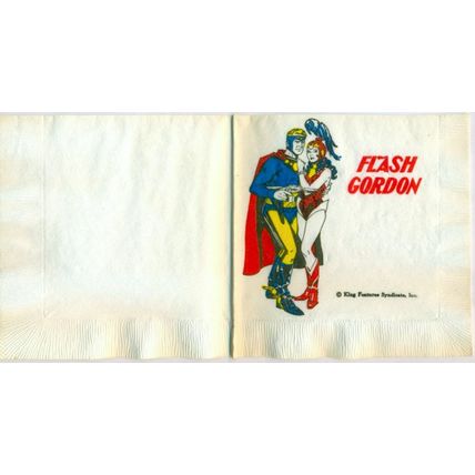 Comic strip hero FLASH GORDON King Features pair of unused napkins