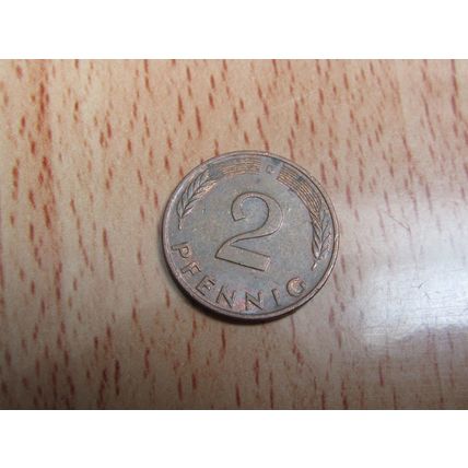 1986d 2 Pfennig Germany Coin