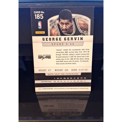 GEORGE GERVIN 2012 PANINI BASKETBALL CARD #185