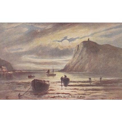 EC971 BRADDA HEAD , I.O.M. . PRINTED ART POSTCARD