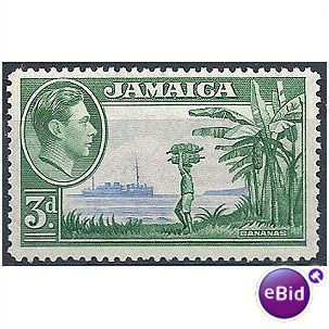 Jamaica 1938 SG126 3d Ultramarine & Green Mtd Mint