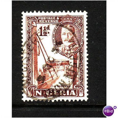 Nigeria 1936 Sg 36a 1 1/2d Brown Fine used