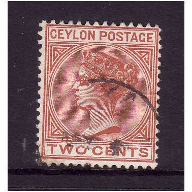 CEYLON 1883 SG 146 2c PALE BROWN FINE USED #5