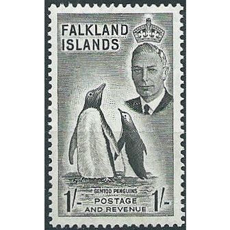 Falkland Islands 1952 SG180 1/- Black Mounted Mint ... .