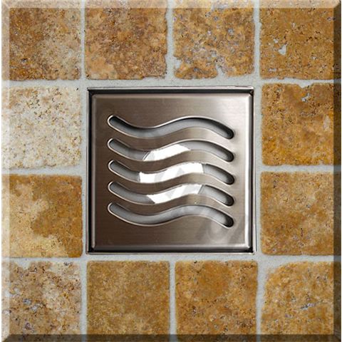Royal Drains Ocean Wave Brushed Nickel by Serene Steam