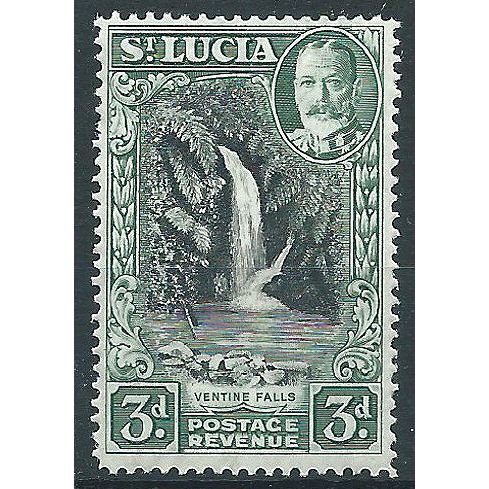 St Lucia 1936 SG118 3d Black & Dull Green Mounted Mint....