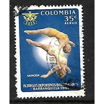COLOMBIA 1961 BOLIVARIAN GAMES 35c DIVING SG 1096 FINE USED#2