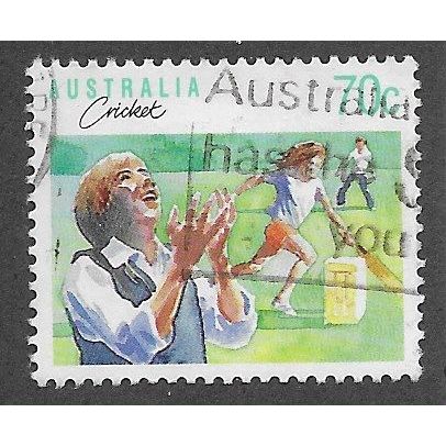 AUS 1989 70c 'SPORTS - CRICKET' FINE USED (EBID67-310)
