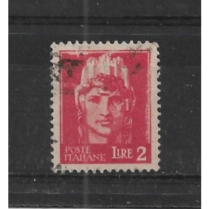 Italy.SG252 2l Itaia (Woman with castle on her head) (Red).Fine Used.Sept22