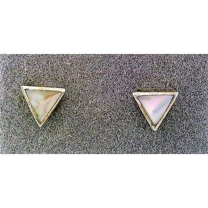 Mother Of Pearl Sterling Silver Gemstone Stud Earrings 2