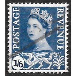 1958-69 Wales Definitive - SG W6 1s 6d QEII C5