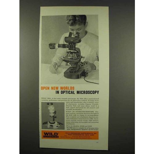 1962 Wild Heerbrugg M20, M5 Stereomicroscope Ad