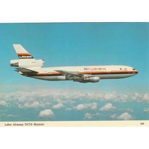 Laker Airways Douglas DC10 10 Civil Aircraft Postcard (A20195)