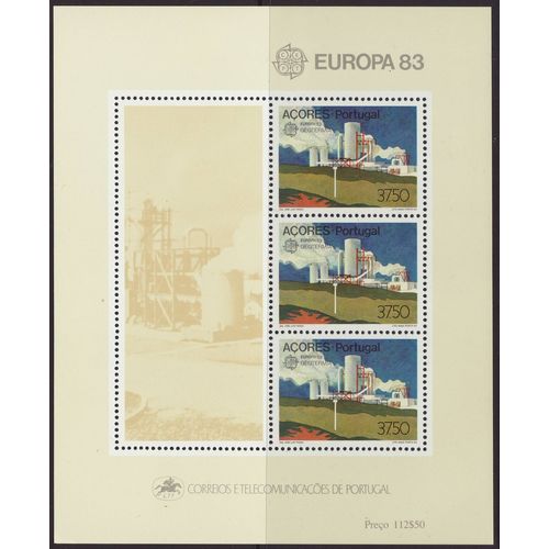 Azores 1983 SG MS450 UMM Minisheet - Europa/CEPT (B-414)