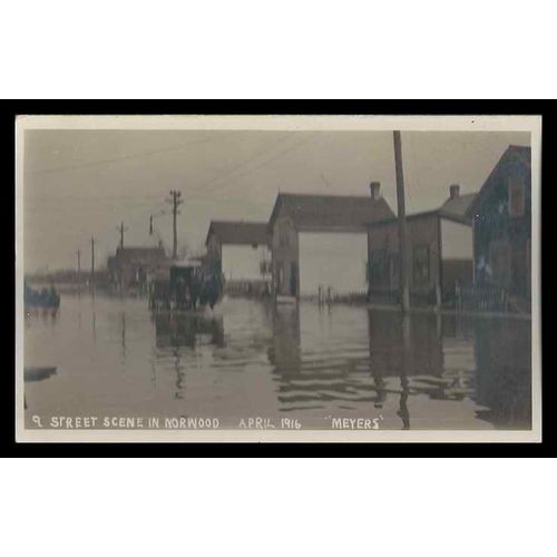 Norwood, Manitoba Flooding Real Photo Postcard, RP MINT EX c.1916