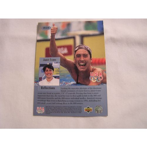 Janet Evans 1996 Upper Deck USA Olympicard REFLECTIONS NO.RG 9