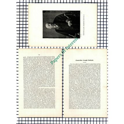 (6174) Councillor Joseph Sinfield Scarborough - 1901 Article