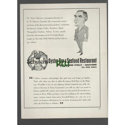 (4630) Schulers Oyster Bar Nelson St Southend Essex Harry DH Stevens - 1969