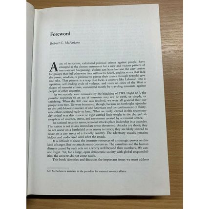 1987 "FIGHTING BACK - WINNING THE WAR AGAINST TERRORISM" USA HARDBACK BOOK (P4)