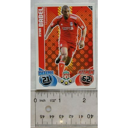2010/11 Topps Match Attax Trading Card 177 Ryan Babel, Liverpool FC