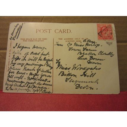 THAMES EMBANKMENT, LONDON used antique postcard by C. M. & Co 1905 pm #