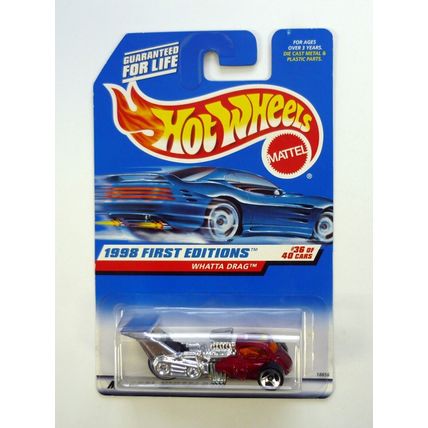 Hot Wheels Whatta Drag #673 First Editions 36 of 40 Red Die-Cast Car 1998