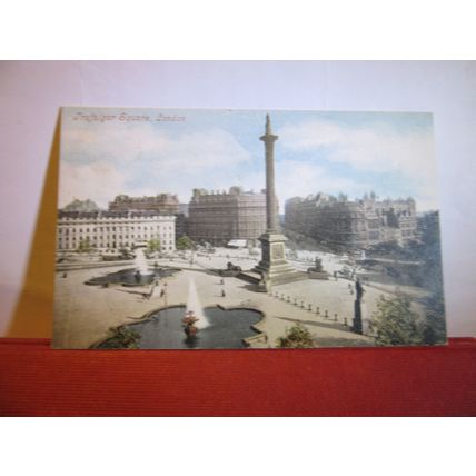 TRAFALGAR SQUARE, London. used antique postcard by Valentine =