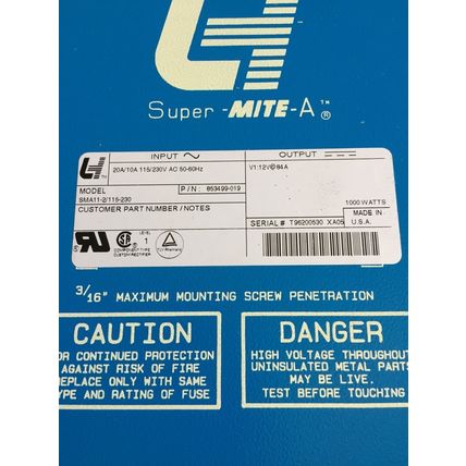 NEW LH SMA11-2/115-230,853499-019 SUPER-MITE-A, LH RESEARCH POWER SUPPLY,EA