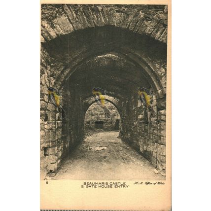 Beaumaris Castle, S Gate House Entry, Anglesey, Rembrandt Postcard, 1928