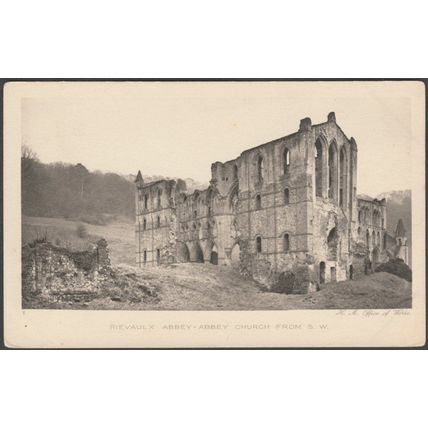 Rievaulx Abbey Church from South West, Yorkshire, c.1910 - HM Office of Works PC