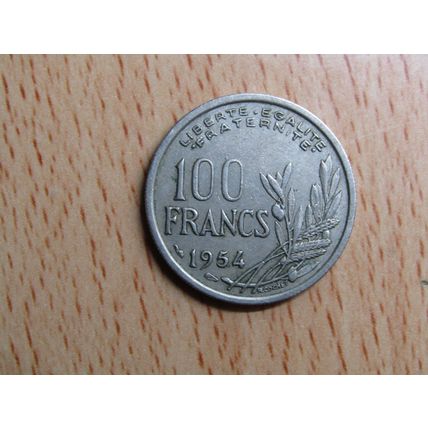 France Republic 1954 100 Francs Coin