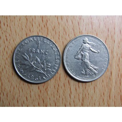 France Republic 1961 1 Franc Coin
