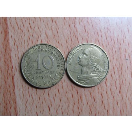 France Republic 1973 10 Centimes Coin