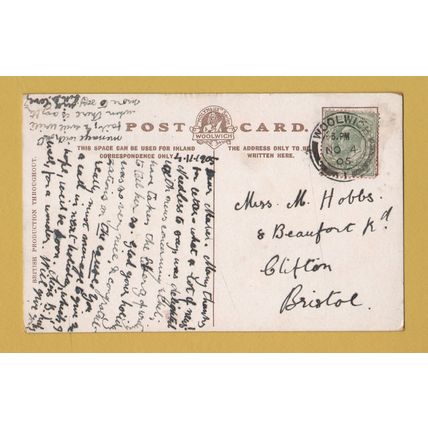 The `HA HA` Road, Woolwich Common - Postally Used - Woolwich 4th November 1905