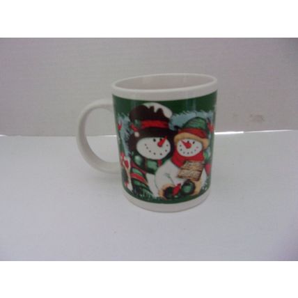 Christmas Mug Snow Man & Woman Let It Snow