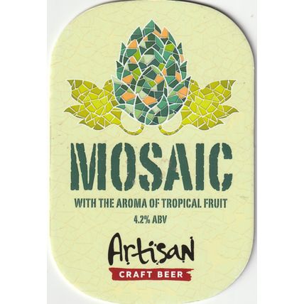 UNUSED PUMP CLIP FRONT - ARTISAN CRAFT ALE - MOSAIC