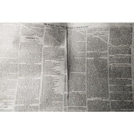 Civil War] The World, New York, March 15, 1865. Original complete issue