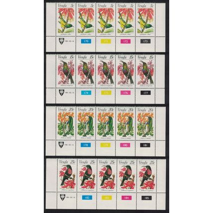 Venda Sunbirds 4v Strips 1981 MNH SG#38-41
