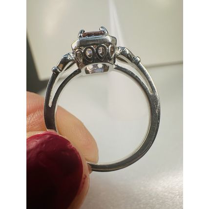 Ring Bomb Party Sz8 RBP Brilliant Blush Gem Rhodium P Band Costume Jewelry