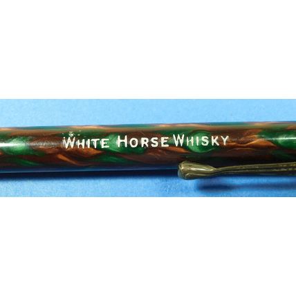 Vintage Advertising Mechanical Propelling Pencil Working White Horse Whisky