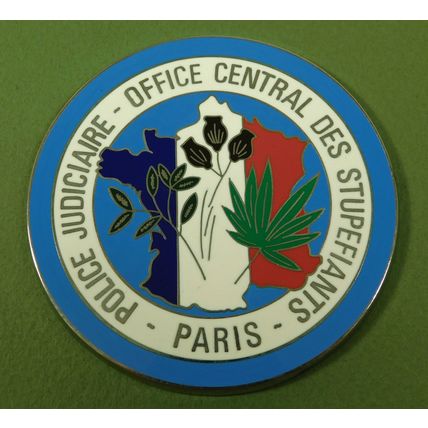 French Narcotic Police Division Metal & Enamel Paris Medallion & Box