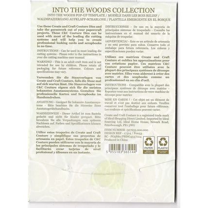 Couture. Into The Woods Collection - Pop Up Template Die Set. Die Cutting Crafts