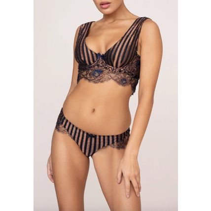 AGENT PROVOCATEUR Sapphira Brief Bronze/Navy BNWT