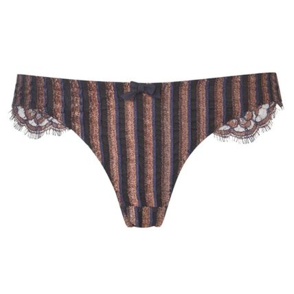AGENT PROVOCATEUR Sapphira Brief Bronze/Navy BNWT