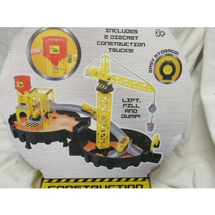 Construction Play Set Includes 2 Diecast Construction Trucks