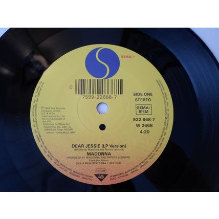 7"MADONNA.1989.DEAR JESSIE,SIRE W2668.TILL DEATH DO US PART.MADE IN GERMANY.N M